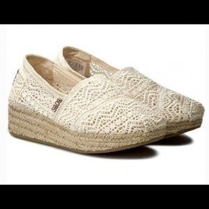 New BOBS crochet espadrille memory foam cushioning